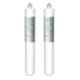 AQUA CREST I2000 under-sink filter installed under the kitchen sink for cleaner water.