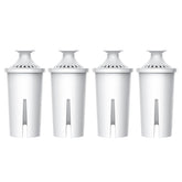 AQUA CREST replacement filter front view showing compact design for Brita compatibility.