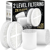 AquaHomeGroup 20-stage shower filter reduces impurities for cleaner water