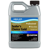 Aqua Mix Sealer's Choice Gold bottle close-up for stone and tile protection