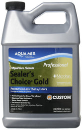 Aqua Mix Sealer's Choice Gold bottle close-up for premium stone protection.