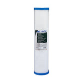 Aqua-Pure AP810-2 cartridge in housing filters sediment for clearer water.