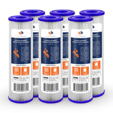 Aquaboon 1 micron pleated filter front view for 10x2.5 housing, compact sediment removal