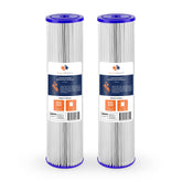 Aquaboon 1-micron pleated filter assembly captures fine particles to protect home water.