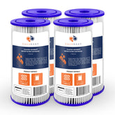 Aquaboon 1 micron pleated filter cartridge removes sediment for clearer kitchen water.