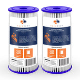 Aquaboon 5-micron pleated sediment filter in 10x4.5 housing reduces rust and sediment