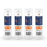 Aquaboon 5 micron sediment filter front view improves water clarity for whole-house systems.