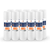Aquaboon 5-micron sediment filter cartridge shown in 20x4.5 inch size for clear water.