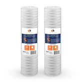Aquaboon 5-micron well water filter cartridge for 20x4.5 inch housing with sediment protection.