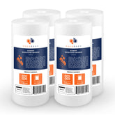 Aquaboon 1 micron sediment filter 10x4.5 capturing sediment and rust for clearer water