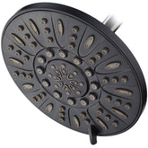 AquaDance oil rubbed bronze 7-inch rain head face delivers broad, soothing spray.