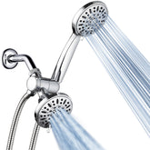 AquaDance Total Chrome rain shower head close-up for powerful coverage and even spray