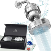 AquaHomeGroup luxury filtered shower head with chrome finish for a refreshing shower.