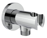 AQUAIAW wall supply elbow with handshower bracket in polished chrome