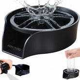 AquatiQ 2-in-1 glass rinser front view showing easy cup rinsing