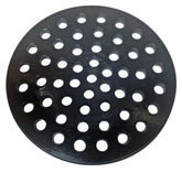 Aqva Cast Iron 6.5-inch drain cover, front view, durable and rust resistant for bathrooms or kitchens.