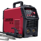 ARCCAPTAIN 220Amp welder with large LED display for clear parameter reading.