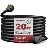 ARCCAPTAIN 40A 20ft welder extension cord demonstrating safe remote power use