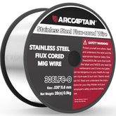 ARCCAPTAIN E308LFC-O arc stability for steady MIG welds on stainless steel projects