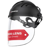 ARCCAPTAIN face shield guards against grinding debris with crystal-clear visibility for precise work