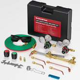 ARCCAPTAIN oxy-acetylene torch handle with brass valves and stainless steel components for precise control.