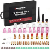 ARCCAPTAIN TIG torch accessories kit 71pcs ready for versatile welding setups.