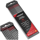 ARCCAPTAIN TIG red tungsten 1/16x7 for DC welding improves arc stability