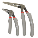 ARES 51018 angled head 6-inch pliers improve reach in crowded spaces.