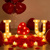 ARIKJ I Love You sign glows softly for indoor or outdoor proposals.