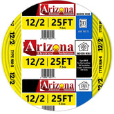 ARIZONA ELECTRICAL SOLUTIONS 25 ft NM-B cable close-up highlighting copper conductors for reliable power delivery