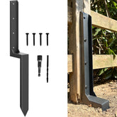 ARKSOLDIER fence post anchor kit closeup, durable steel for sturdy 4x4/6x6 posts