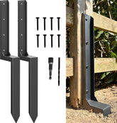 ARKSOLDIER fence-post repair kit steel anchor demonstrates durable post stabilization