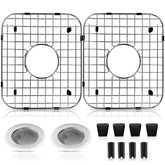 ARLBA sink grid with center drain protecting the sink and guiding drainage