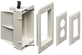 Arlington DVFR1W-1 recessed box keeps outlets close to the wall for a cleaner look