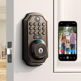 ARPHA WiFi Video Smart Lock camera view for real-time visitor monitoring.