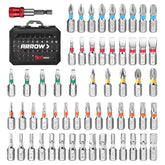 Arrow Fastener 59-piece bit set in sturdy case for quick DIY repairs.