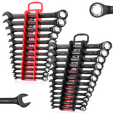 Arrow Fastener 24-piece ratchet wrench set in case for fast, organized access.