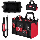 Arrow Fastener toolbag wide mouth enables fast tool access on site