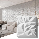 Art3d 33-pack 12x12 white diamond wall panels for a striking interior accent.