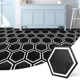 Art3d hexagon marble-look tile closeup showing elegant pattern for modern interiors.