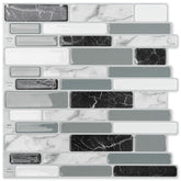Art3d marble grey peel-and-stick tile texture for kitchen backsplash