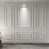Art3d bilinear frame 1: paintable wall trim for a modern living room