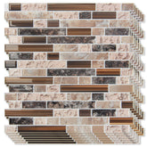 Art3d sandstone peel-and-stick close-up showing textured surface and durability.