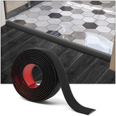 Art3d self-adhesive vinyl floor transition strip in black for seamless floor joining