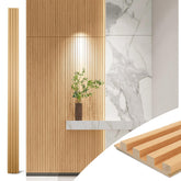 Art3d slat wood wall panel in oak for modern interior walls