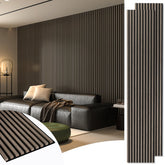 Art3d walnut acoustic panel on wall for sound dampening and modern style
