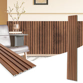 Art3d teak WPC wainscoting panel close-up showing realistic grain and texture for elegant interiors.