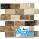 Art3d yellow Jasper thicker backsplash tile for easy, mess-free kitchen installation.
