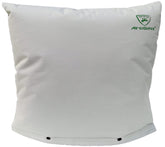 ArtiGifts insulated pouch backflow cover in pale khaki protects irrigation components from freezing.