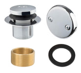 Artiwell Tip-Toe drain chrome close-up showing effortless push-to-close action